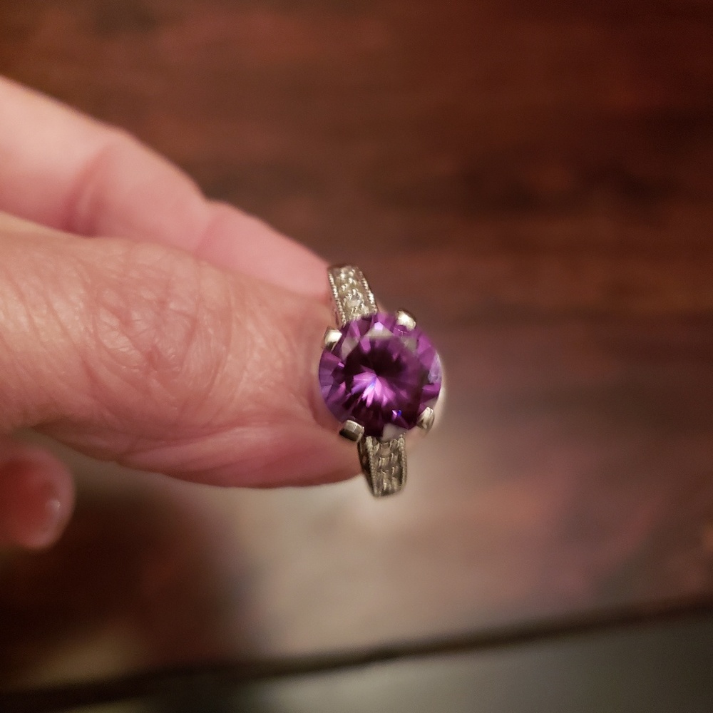 Crystal Sterling Ring